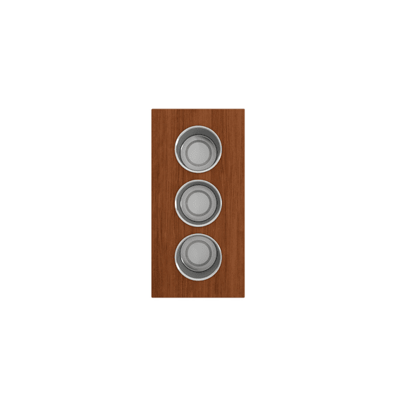 BOCCHI 2320 0010 Wood Board with 3 Round Stainless Steel Bowls