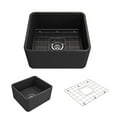 thumbnail image 1 of BOCCHI Classico Farmhouse Apron Front Fireclay 20 in. Single Bowl Kitchen Sink with Protective Bottom Grid and Strainer in Matte Dark Gray, 1 of 6