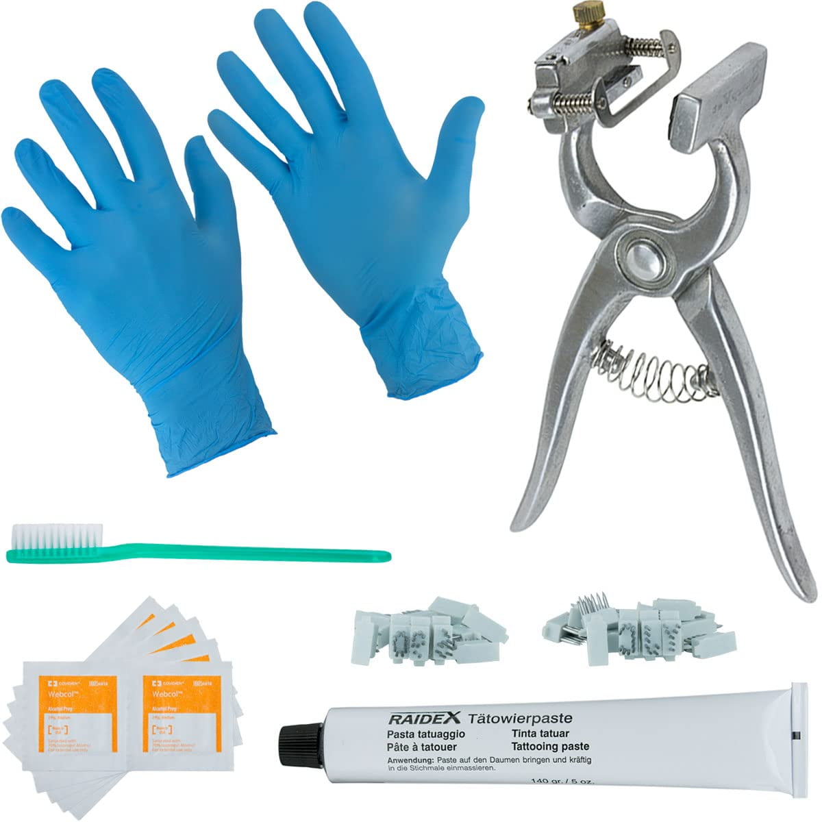 BOCCS Tattoo Kit Standard with Digits and Letters,Nitrile Gloves,and ...