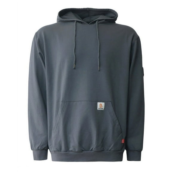 BOCOMAL FR Hoodie Pullover Sweatshirt for Men 7.5oz Lightweight Cotton Flame Resistant sweatshirt (Non Fleece)