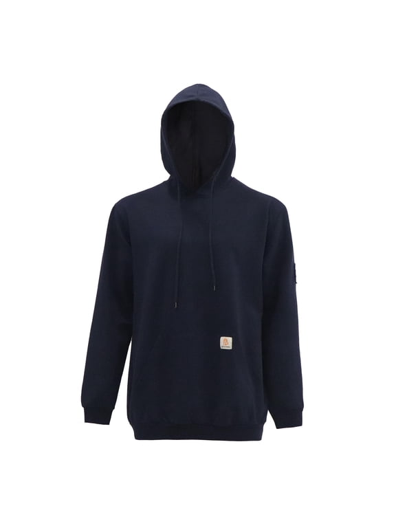 FR Hoodie Pullover Sweatshirt for Men 7.5oz Lightweight Cotton Flame Resistant sweatshirt (Non Fleece)
