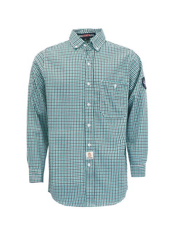 FR Shirts Flame Resistant NFPA2112/CAT2 6.5oz Light weight Printed Fire Retardant Plaid Shirt