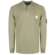 BOCOMAL FR Shirts for Men Flame Resistant Shirt 5.5oz 100% Cotton Light Weight CAT2 Fire Retardant Henley Shirts
