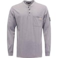 thumbnail image 1 of BOCOMAL FR Shirts for Men Flame Resistant Shirt 5.5oz 100% Cotton Light Weight CAT2 Fire Retardant Henley Shirts, 1 of 5
