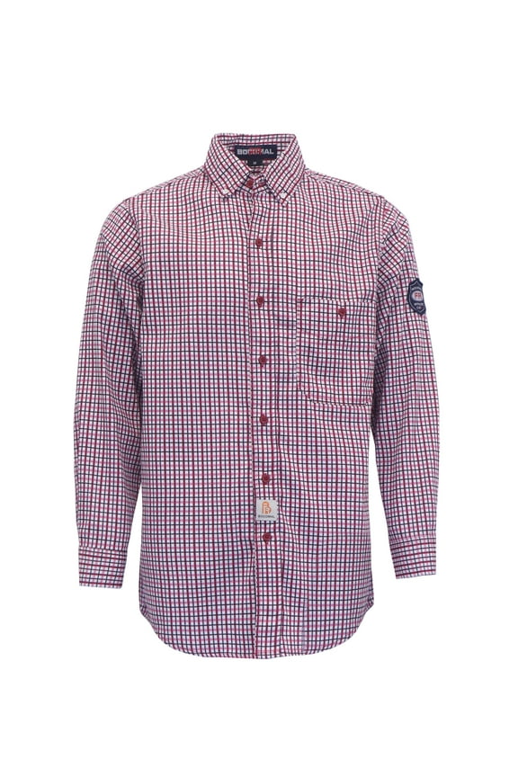 FR Shirts for Men Plaid Flame Resistant Workwear Buttons Down