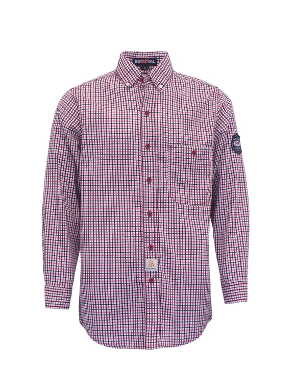 FR Shirts for Men Plaid Flame Resistant Workwear Buttons Down