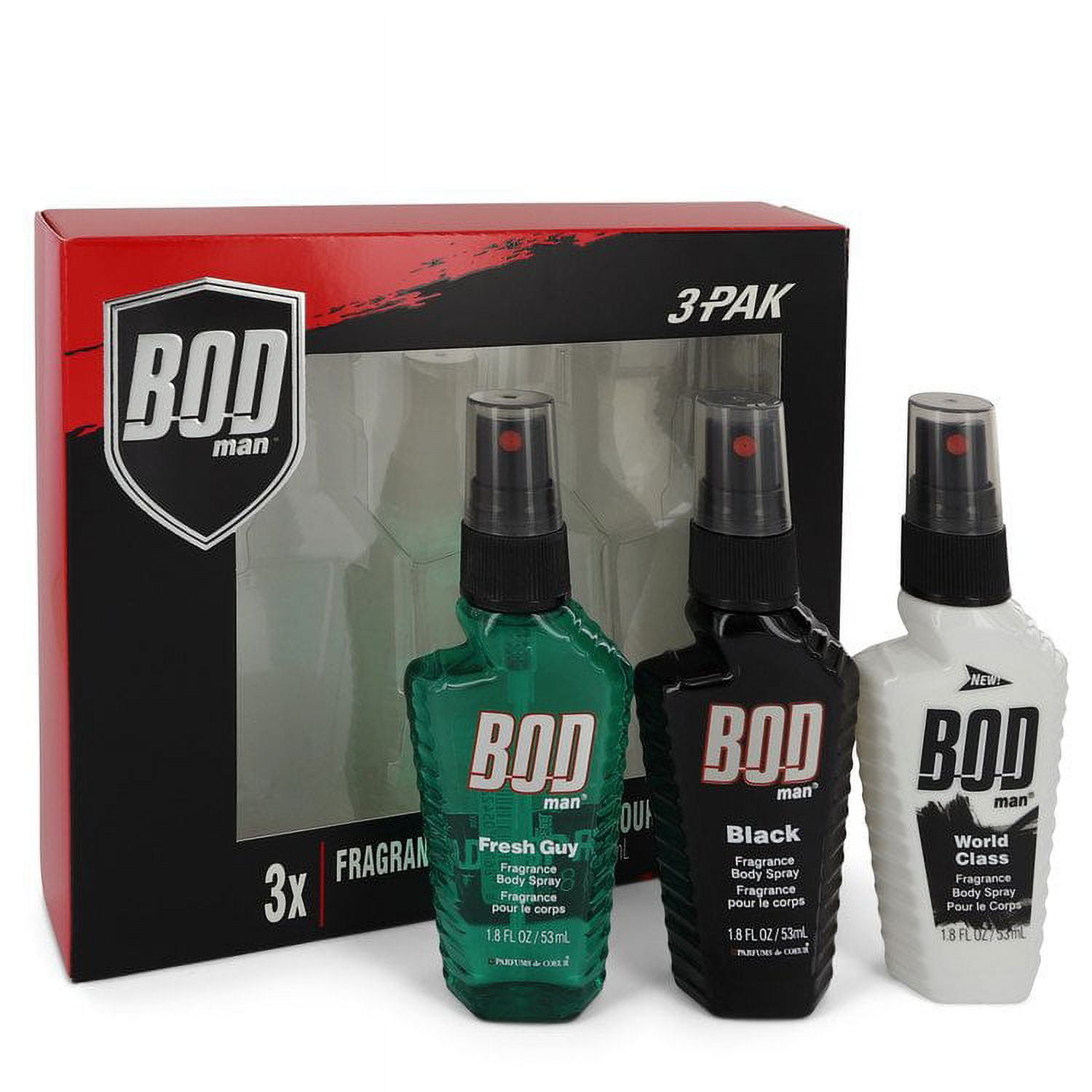 BOD Man BOD Man Body Spray for Men, 1.8 Oz, 3 Pack