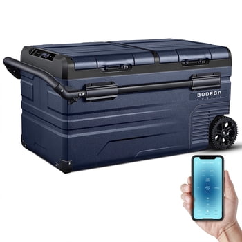 BODEGA 12 Volt 80 Qt.（75L) Car Refrigerator, Portable Freezer, Car Fridge for Camping, Travel,APP Control, Rv