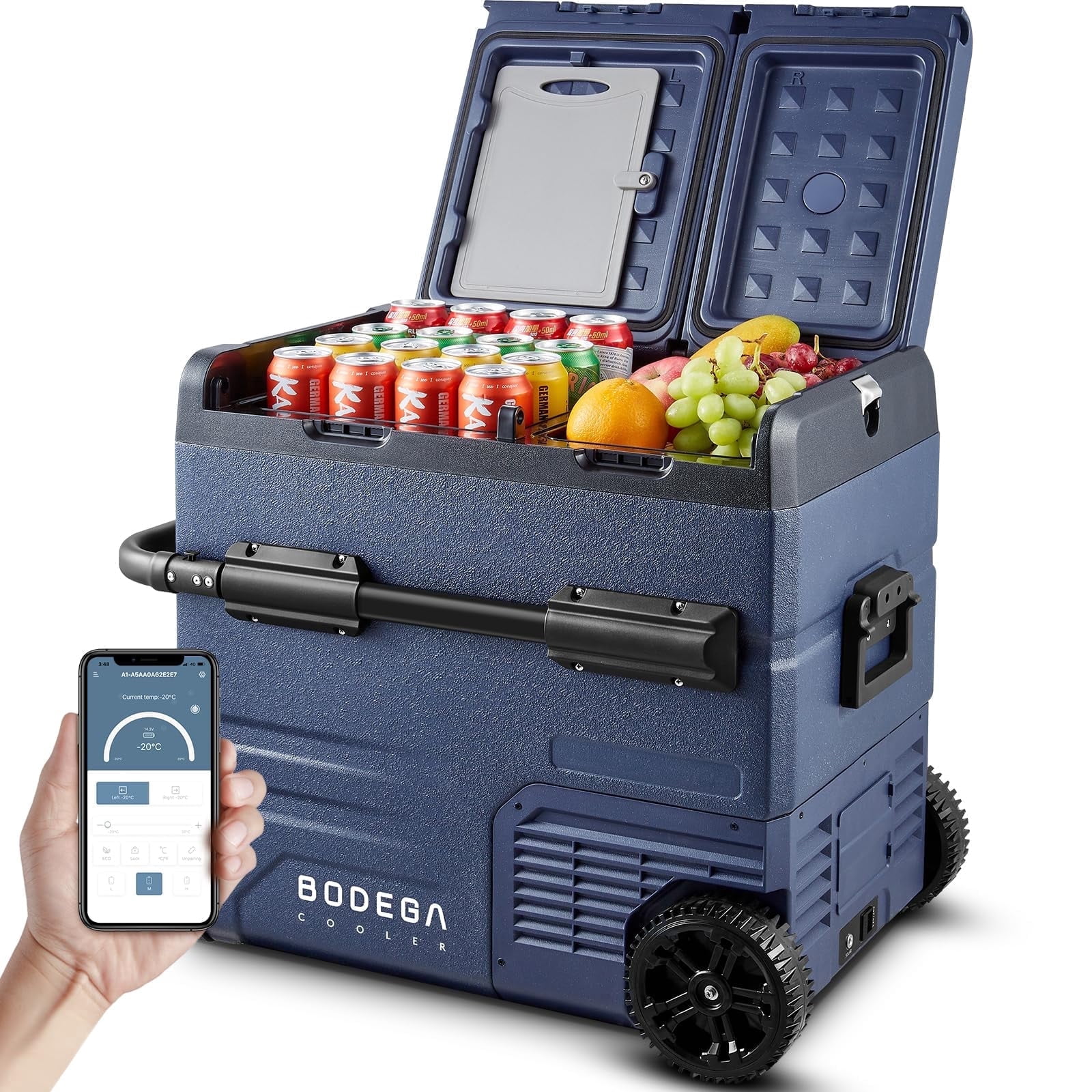 BODEGA 12 Volt Car Refrigerator,59 Quart (55L) Car Refrige Freezer for Outdoor, Camping, Travel, RV, APP Control