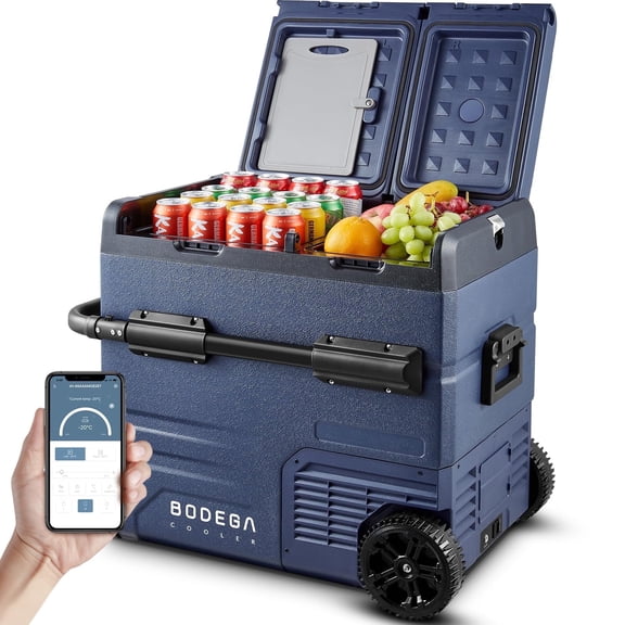 BODEGA 12 Volt Car Refrigerator,59 Quart (55L) Car Refrige Freezer for Outdoor, Camping, Travel, RV, APP Control