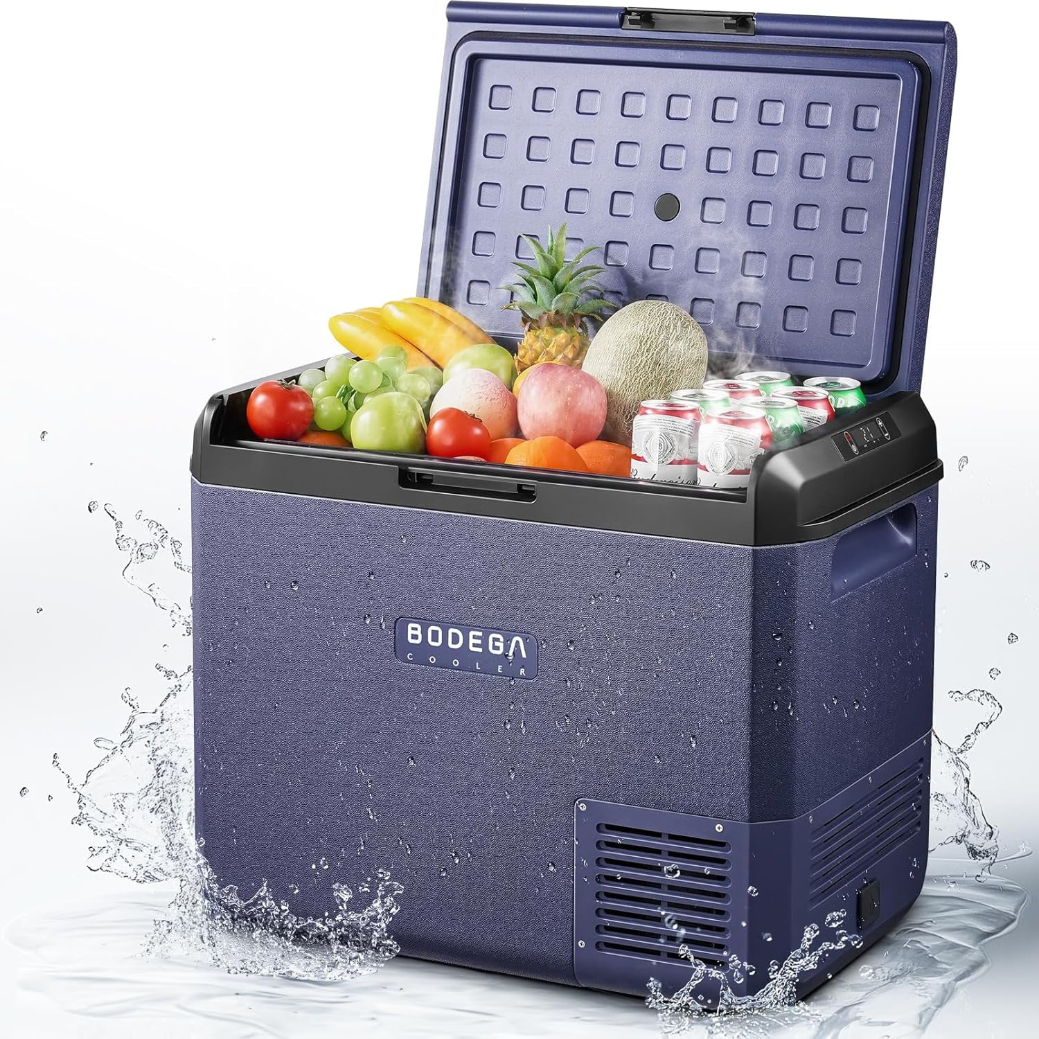 BODEGA 12v Car Refrigerator 63QT(60L) Electric Car Fridge APP Control Portable Freezer for Truck Van RV Camping, Travel,Home