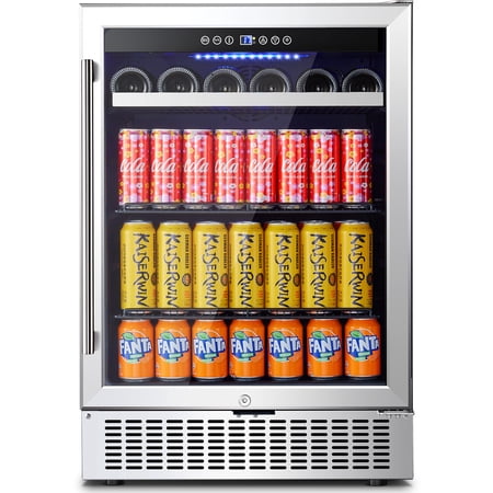 BODEGA 24 Inch Beverage Refrigerator Cooler, 180 cans Under counter fridge