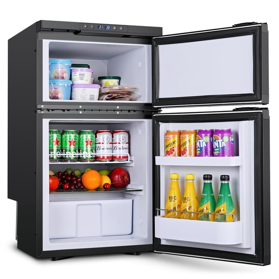 BODEGA Camper Fridge RV Refrigerator Electric Car Cooler - 12 Volt Freezer Compressor for Refrigerated Rruits and Vegetables - 80L