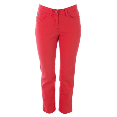 BODEN Women's Cropped Straight Leg Jeans US Sz 2R Orange-Red