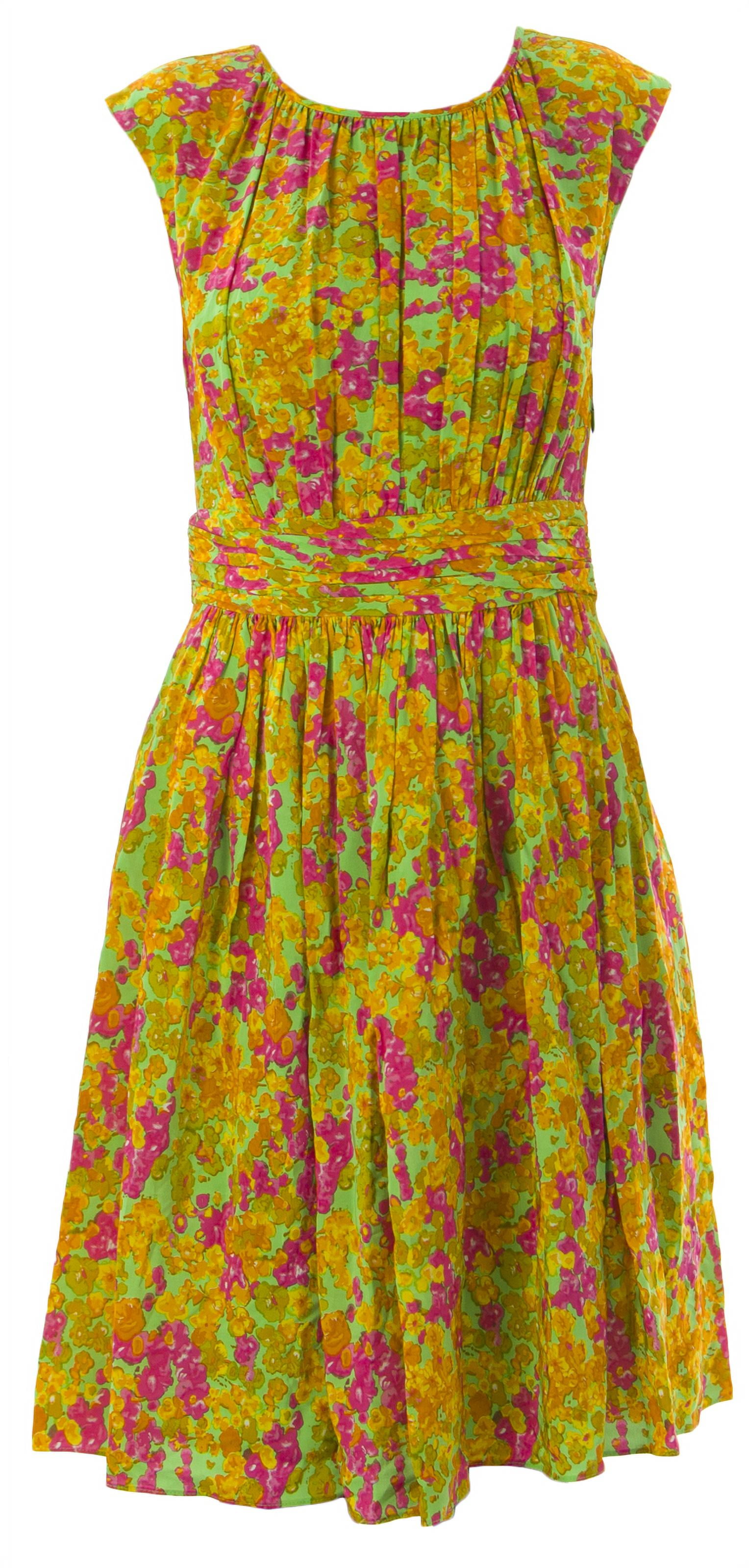 BODEN Women's Floral Selina Dress US Sz 2P Green Multicolored - Walmart.com
