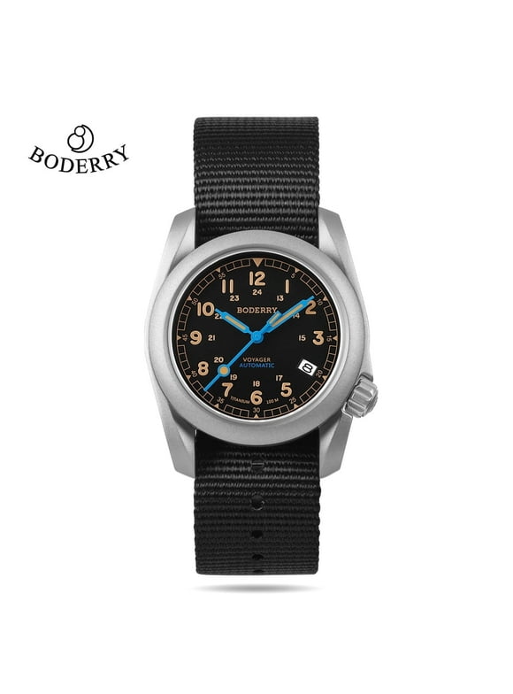 Men's Field Watches Titanium Automatic Mechanical Top Brand Dive Wristwatch 100M Waterproof Clock Military Watch for Men