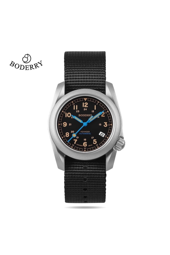 Men's Field Watches Titanium Automatic Mechanical Top Brand Dive Wristwatch 100M Waterproof Clock Military Watch for Men