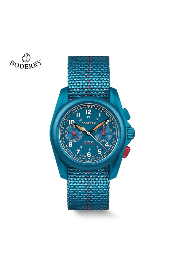 Men's Field Watches Titanium Mechanical Chronograph Top Brand Wristwatch 100M Waterproof Clock Military Watch for Men