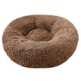 thumbnail image 1 of BODISEINT Faux Fur Dog Bed Cat Bed,Shag Round Anti-Anxiety Pet Calming Bed Doughnut Cuddler for Medium Large Puppy Dog Cat Kennel Cushion Self Warming Bed(XL(31.5x7.9 H), Coffee), 1 of 8