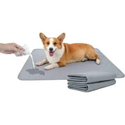 BODISEINT Washable Dog Pee Pads, Quilted Reusable Puppy Pee Pads for Dogs, Whelping Pads Dog Pen Mat Absorbent Waterproof Pet Dog Potty Training Pads for Playpen, Crate 31 x 36 Inch 2 Pack,Gray