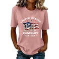 thumbnail image 1 of BODOAO 4th of July Shirt for Women:American Flag T-Shirt Stars and Stripes Graphic Summer Patriotic Tops 250 Years Anniversary USA Shirt Independence Day Shirt Casual Short Sleeve Tops Pink M, 1 of 1