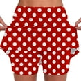 thumbnail image 1 of BODOAO Athletic Skirt with Shorts Womens Golf Skirts High Waisted Tennis Skirt Tummy Control Polka Dot Skort with Pockets Elastic Yoga Solid Color Shorts Lightweight Joggers Red S, 1 of 6