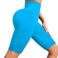 thumbnail image 1 of BODOAO Breathable Quick Dry Biker Shorts for Women Casual Quick Dry Durable Biker Shorts Sculpting Ribbed Texture Tummy Control Jogging Seamless Butt Lifting Breathable Contour Seams Blue L, 1 of 9