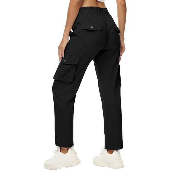 BODOAO Cargo Pants for Women High Waisted Casual Pants Work Pants Baggy Wide Leg Y2K Streetwear with Pockets Fashionable and Workout Pants with Pants with Zipper Suitable for Jogging and Black 3Xl
