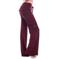 thumbnail image 1 of BODOAO Cargo Pants Women Plus Size Baggy Cargo Sweatpants High Waisted Wide Leg Flare Yoga Leggings with Pockets Elastic Waist Casual Cargo Pants Joggers Yoga Pants Wide Leg Pants Red Xxl, 1 of 7