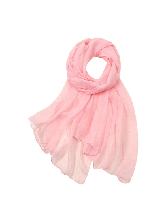 Clearance Sale!! Solid Color Silk Feeling Scarf Fashion Scarves Wrap Long Lightweight Shawls for Women Women Summer Casual Colorful Multicolor Solid Color Chiffon Thin Regular Silk Scarf Scarf