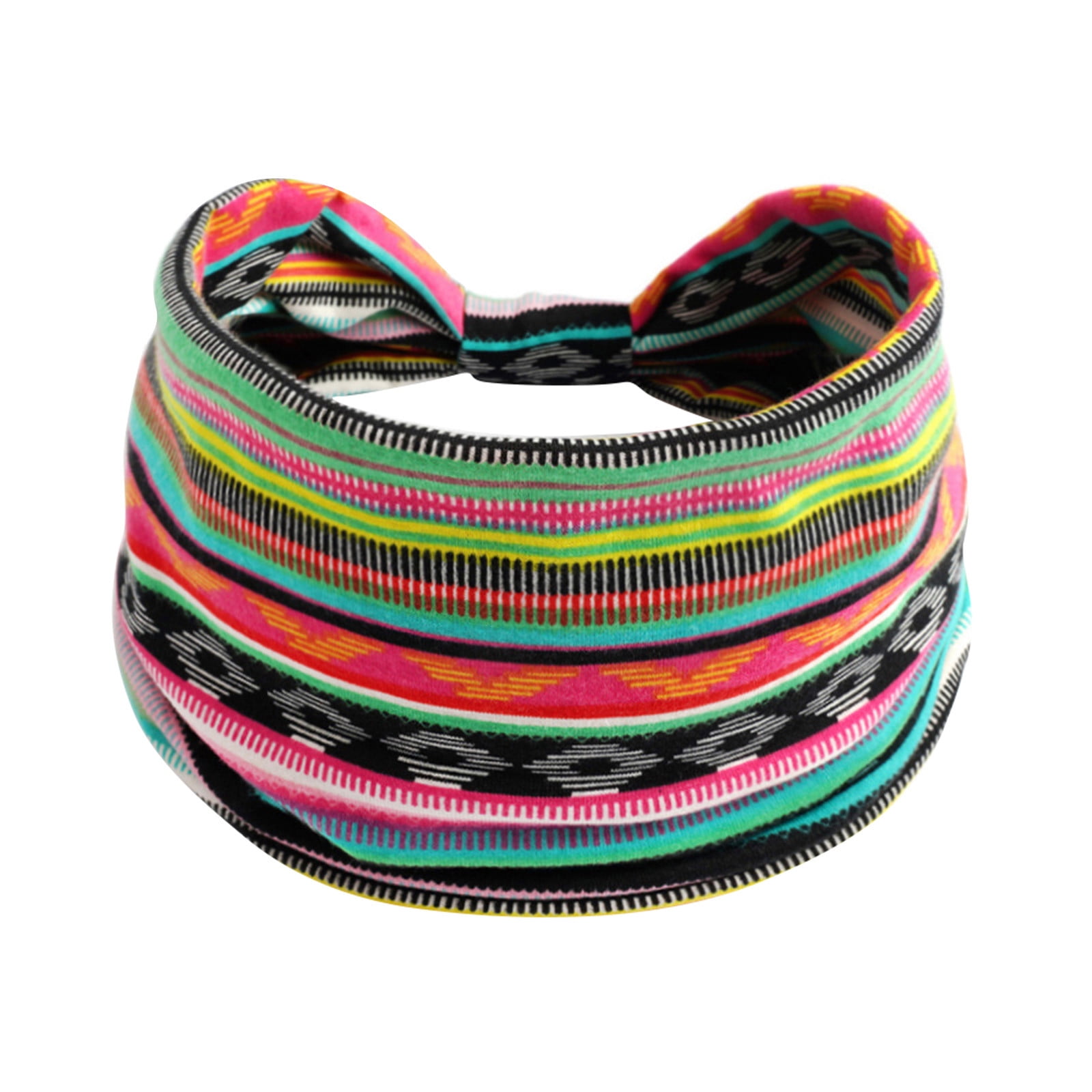Boho Embroidered Butterfly Headband Non-slip Elastic Hairband for Women XING ZHONG Boho Butterfly Wide Headbands - Set of 4 | Yoga  main image 2
