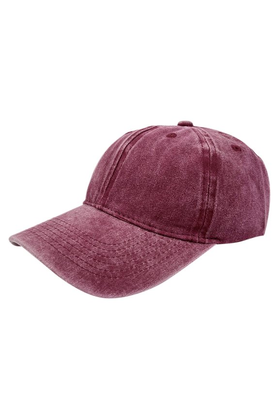 Foldable Lightweight Dad Hat Soft Crown Sun Protection Distressed Gifts for Birthday Breathable Embroidered Solid Color Adjustable Hat All Seasons Retro Baseball Cap for Casual Wear Vintage