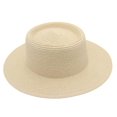 thumbnail image 1 of BODOAO Foldable Straw Hat for Women Straw Hat with Strap Floppy Travel Hats Fashion Outdoor for Beach Straw Hat Visor Travel Vacation Pool Outdoor Hats for Women Fashionable Boho Visor Hat Beige, 1 of 4