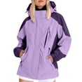 thumbnail image 1 of BODOAO Lightweight Jackets for Women 2025 Fall Zip Up Windbreaker Waterproof Hiking Jacket with Hood Fashion Casual Long Sleeve Coat Clothes for Every Occasion Raincoat and Windproof Suit Purple L, 1 of 9