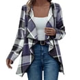 thumbnail image 1 of BODOAO Long Cardigans for Women Fall Fashion 2025 Sweaters,Open Front Long Sleeve Checkered Lightweight Cardigan Women Plaid Long Sleeve Open Front Work Blouses Fall Jacket Work Clothes Grey Xl, 1 of 7