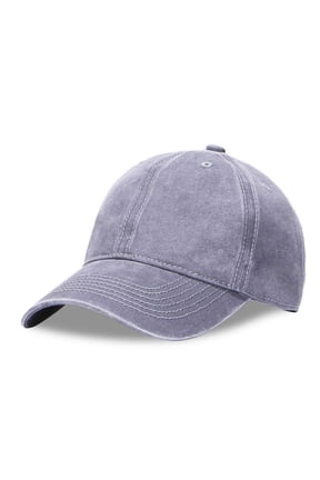 Men Women Dad Hat Lightweight Adjustable Hat Breathable Solid Color Low Crown Embroidered Soft Crown Distressed Embroidered Logo Retro Baseball Cap Gifts for Birthday Low Profile Purple