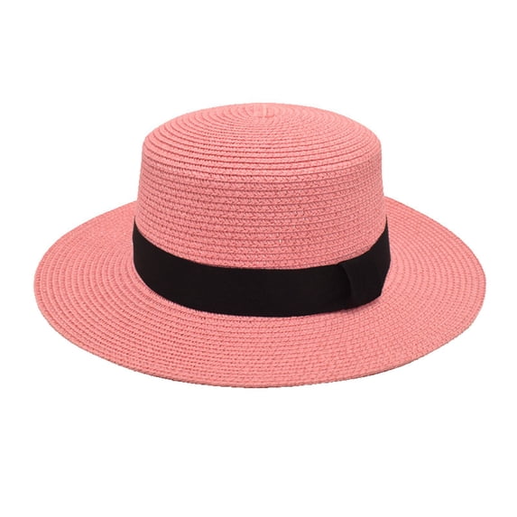 BODOAO Men's Beach Fedora Hat for Summer Outing Foldable Sun Cap Jazz Cap Uv Upf 50+ Lightweight Straw Hat 1920S Unisex Party Costume Hats Breathable Retro Hat Brown Fedora for Daily Wear Pink