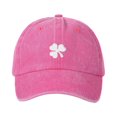 thumbnail image 1 of BODOAO Plain Blank Dad Hats Plain Baseball Caps Pigment Dyed Breathable Embroidered Sun Protection All Seasons One Size Fits Most Vintage Low Profile Unisex Denim-Style Unstructured Cap Hot Pink, 1 of 4