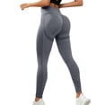 thumbnail image 1 of BODOAO Sculpting Fit Lounge Curve Contouring Non See Through Full Length Capri Workout Compression Support Tummy Control Buttery Soft for Gym Grey XL, 1 of 7