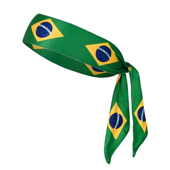 BODOAO Soccer National Flag Headbands for Men Women Non Slip Elastic Tie Back Head Wraps Bandanas Hair Accessories for Team Events Party Decorations Green One Size