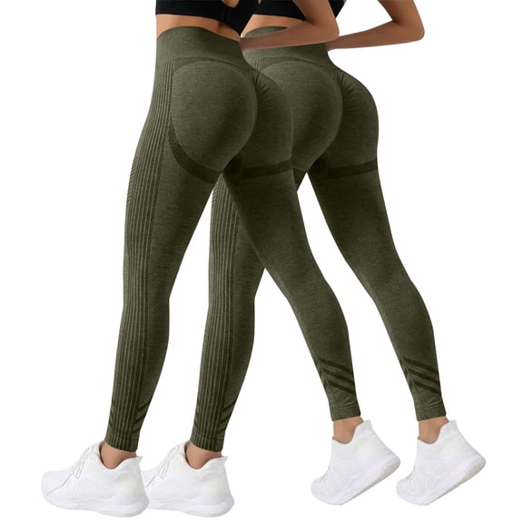 BODOAO Soft Stretch Compression Support Tummy Control One Piece Fit Curve Contouring Smooth Booty Tights Yoga Pants Full Length Capri Green S