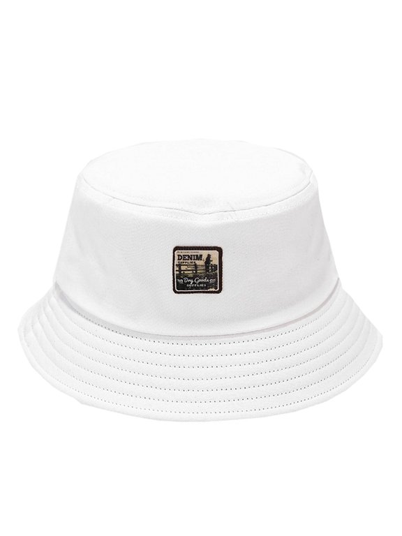 Solid Color Bucket Hat for Women And Men Travel Hat Trendy Bucket Hat Sun Protection Deep Crown Fisherman Hat Outdoor Hiking Hat Fun Outdoor Vacation Hat Summer Beach Hat Solid Color White