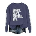 thumbnail image 1 of BODOAO Sorry Can'T Football Bye Sweatshirt Womens Footballs Game Day Sweatshirts Lover Soccer Mom Long Sleeve Shirt Crew Neck Sport Pullover Top Be The Light Casual Long Sleeved Sweatshirt Navy L, 1 of 3