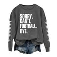 thumbnail image 1 of BODOAO Sorry Can'T Football Bye Sweatshirt Womens Footballs Game Day Sweatshirts Lover Soccer Mom Long Sleeve Shirt Crew Neck Sport Pullover Top Be The Light Casual Long Sleeved Sweatshirt Grey L, 1 of 3