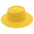 thumbnail image 1 of BODOAO Straw Hat with Ribbon Summer Hats for Women Big Sun Hat Oversized Sun Hat Wide Brimmed Hats for Women Wide Brim Derby Hats for Women Sunshade Hats Upf 50+ Uv Sun Protection Cute Hat Yellow, 1 of 4