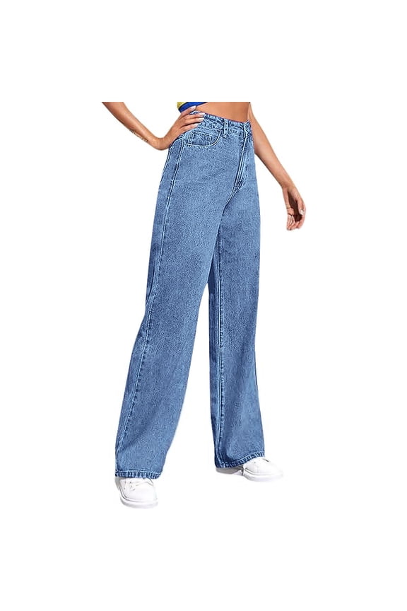 Sweatpants That Look Like Jeans Jeans Sweatpant Jeans: High Waisted with Pockets Cute Sweatpants Straight Leg Jeans for Women High Waisted Wide Leg Boyfriend Jeans Denim Pants Bu1 3Xl