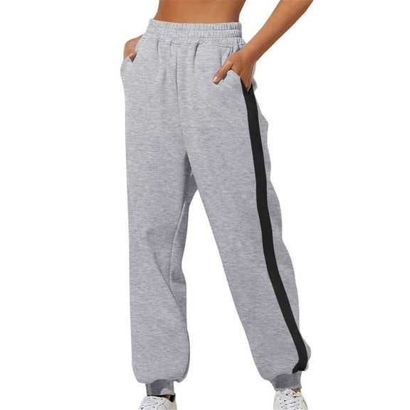 BODOAO Sweatpants for Women Jogger Baggy High Waist Drawstring Cinch Bottom Track Pant Casual Comfy Workout Pant with Pocket Thin Loose Sports Pants Comfortable Jogging Trousers with Pocket Grey L