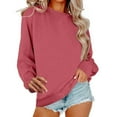 thumbnail image 1 of BODOAO Sweatshirts for Women Hoodies Crew Neck Oversized Long Sleeve Fall Pullover Sweaters Graphic Printed Pullover Top Comfy Fall Winter Outfits Clothes 2025 Fashion Watermelon Red M, 1 of 6