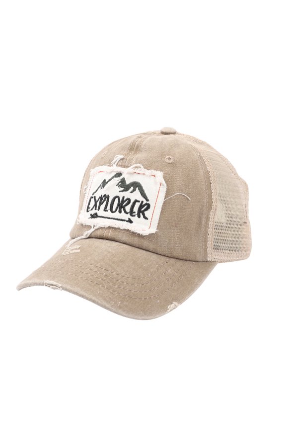 Vintage Washed Cotton Dad Hat Lightweight Logo Portable Distressed Solid Color One Size Fits Most Gift for Men/Women Low Profile for Casual Wear Breathable Soft Crown Khaki
