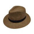 thumbnail image 1 of BODOAO Wide Brim Fedora Sun Hat Panama Cap for Men Women Uv Upf 50+ for Summer Outing 1920S Unisex Party Costume Hats Trilby Fedora Hat Breathable Classic Beach Hat to pper Wide Brim Fedora Coffee, 1 of 3